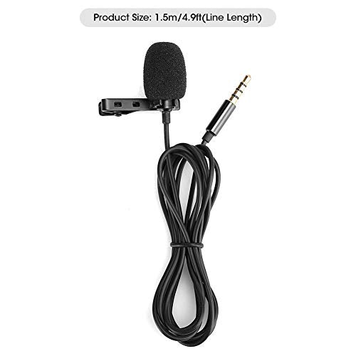 143 Tie-Clip Pocket Microphones, Mobile Hands Clip-on Mic, Mini Recording Lapel Microphone with 3.5mm Plug, Karaoke Mobile Phone Microphone,for Gatherings, Meeting,