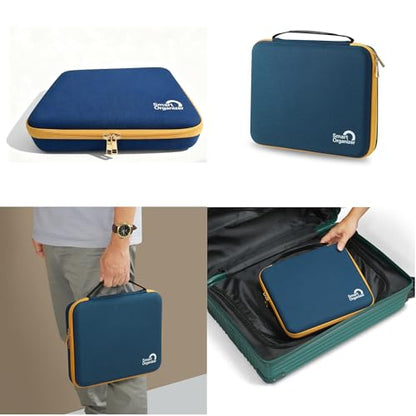 Electronics Organizer Case, Daily Tech Accessories Storage Bag for Charger, Cables, Power Bank, Lapel Mic,Watch, Passport, Travel Electronic Organizer Case for Travel Live Streaming Business Trip