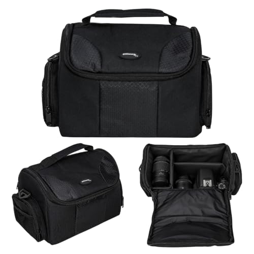 Ultimaxx Large SLR/DSLR Camera Deluxe Padded Gadget Bag/Carrying Case with Shoulder Strap for Sony,Nikon, Canon, Olympus, Pentax, Panasonic, Samsung & Many More Cameras & Camcorders - size: Large