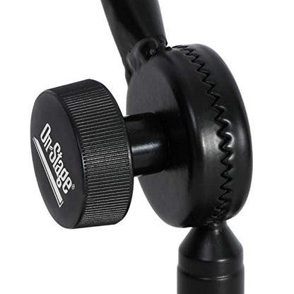 On-Stage KSA8585 Keyboard Accessory Tray & Posi-Lok Mini Microphone Boom Arm, Black