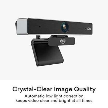 MEE Audio C11Z 4K Ultra HD Webcam with ANC Microphones, 4X Digital Zoom, Low Light Correction, Wide Angle Lens and Privacy Cover for Zoom Video Conferencing on Computer PC Mac Laptop Desktop - style: 4K Wide Angle