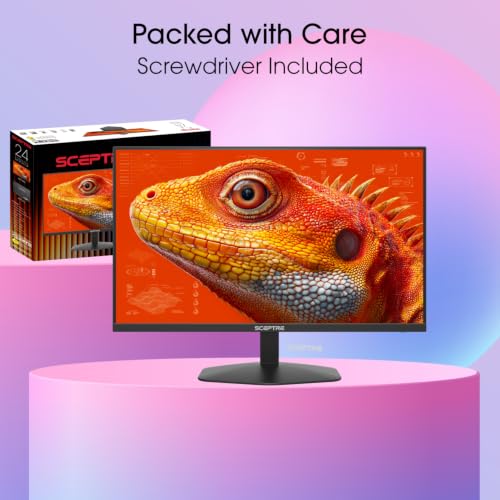 New! Sceptre 24-inch Prime Gaming Monitor DisplayPort x2 165Hz HDMI x2 165Hz Build-in Speakers, Machine Black 2027 (E248B-FW165T Series) - size: 24