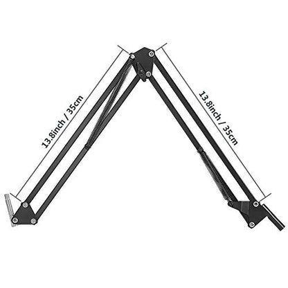 Dragonpad USA Microphone Scissor Boom Arm with Desk Mount - Black Frame - color: Black
