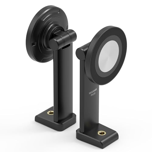 NEEWER Entry Level Version Magnetic Phone Holder Tripod Mount Adapter, 360° Compact Lightweight Portable Compatible with MagSafe iPhone Samsung Android for Video Recording, PA153 - style: PA153