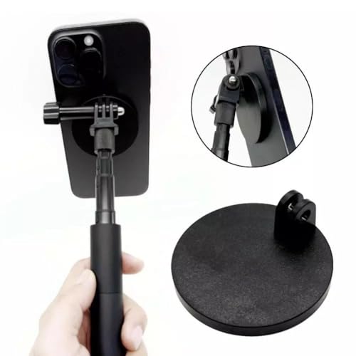 Magnetic Action Camera Holder Mount Adapter for MagSafe iPhone Gopro Jaws Flex Clamp Mounts Magnetic Neck Phone Holder Wrist Strap Mounts Selfie Stick Chest Mount Harness Backpack Mounting Clip