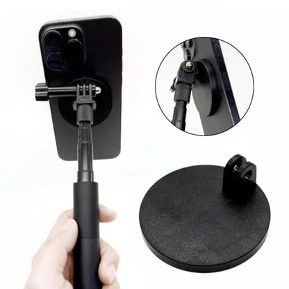 Magnetic Action Camera Holder Mount Adapter for MagSafe iPhone Gopro Jaws Flex Clamp Mounts Magnetic Neck Phone Holder Wrist Strap Mounts Selfie Stick Chest Mount Harness Backpack Mounting Clip