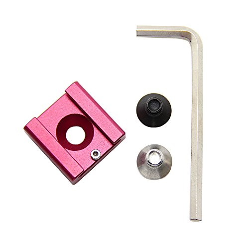 CAMVATE Cold Shoe Mount with 1/4''-20 Hole for Camera Flash Microphone Accessories(Red) - 1367 - style: 1Piece,Red