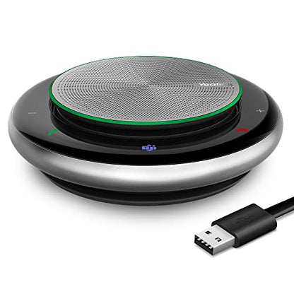 Yealink Bluetooth Speakerphone USB Speakers with Microphone Teams Certified CP900 Wireless Enhanced Noise Reduction Algorithm Home Office 360° Voice Pickup (Package Without dongle) - color: CP900, size: Teams Certified