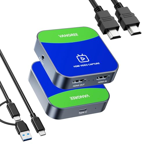Capture Card for Nintendo Switch, 4K Audio Video Capture Card, USB C 3.0 1080P 60FPS HDMI Recorder for Gaming/Live Streaming/Video Conference, Works for Nintendo Switch 2/PS5/Xbox/OBS/Camera/PC - color: Green