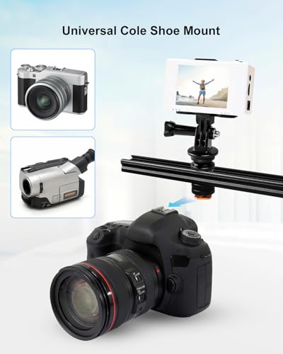 Multifunctional Camera Hot Shoe Extension Bracket for Video Recorder | Professional Digital Equipment Mount Plate Adapter Fits for ImmersionRC Powerplay GoPro, Light Metals