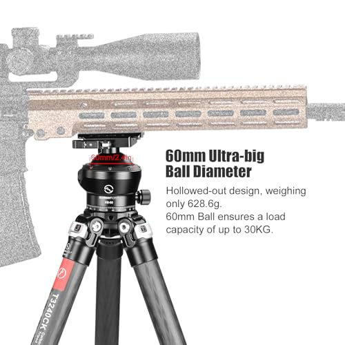 XB-60DL 60mm Low Profile Tripod Ball Head,Ballhead for Hunting,Load 66lb(30KG)