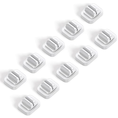 10Pack Cable Spring Holder Clips, Cord Organizer for Desk - Lamicall Adjustable Cord Clip, Wire Holder Organizer, Phone USB Charger Cable Holder, White - color: White, size: 1Slot-10Pack