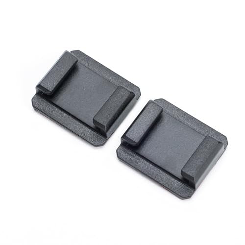 VRIG 2 Packs Plastic Cold Shoe Mount Adapter with Adhesive Stickers, Cold Shoe Bracket Adapter for Camera Cage Flash LED Monitor Cold Shoe Adapter