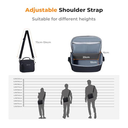 K&F CONCEPT Camera Sling Bag Small Crossbody Camera Case DSLR/SLR/Cute Compact Shoulder Photography Bags for Photographers - color: 04-deep Blue