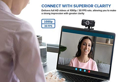 Creative Live! Cam Sync 1080p V2 Full HD Wide-Angle USB Webcam with Auto Mute and Noise Cancellation for Video Calls, Improved Dual Built-in Mic, Privacy Lens Cap, Universal Tripod Mount… - style: 1080p with SmartComms Kit