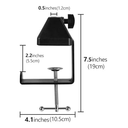 GEEKRIA for Creators Microphone Desk Mount Clamp, Boom Arm Clamps for Adjustable Mic Stand Compatible with TONOR T20, Aokeo AK-35, InnoGear Microphone Arm