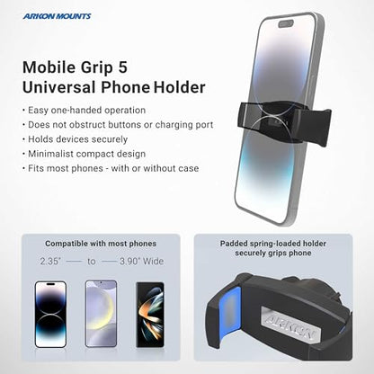 ARKON Mounts Phone Holder Full Kit - Adjustable Overhead Arm Cell Phone Table Top Stand and Tablet Mount with Ring Light - Professional Holders for Horizontal or Vertical Filming - color: Black