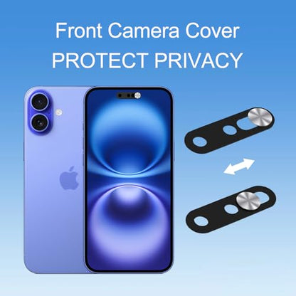 Front Camera Cover,Camera Cover Compatible with iPhone17/17Air/17Pro/17ProMax/16Pro Max/16Pro /16Plus/16/15Pro Max/15Pro/15Plus/15/14Pro/14Pro Max,Camera Protector Protect Privacy and Security(Silver) - color: Silver