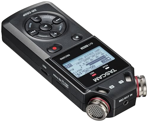 TASCAM DR-05XP 32-Bit Float Portable Handheld Field Recorder and USB-C Audio Interface — Digital Stereo Recording of Music, Sound, Voice, Audio for Video and Podcasting