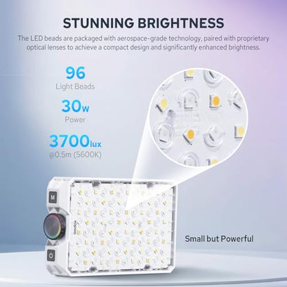 Godox C30R RGB Camera Light Panel 30W, Portable Led Camera Video Light Panel w/Diffusion, 1800K~10000K, Fast Rechargeable, Ultra Bright, Full Color LED DSLR Lighting for Photography & Video YouTube - color: C30R