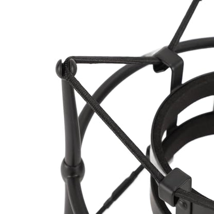 Tangxi 60MM Microphones Shock Mount, High Isolation, Anti Vibration Spider Shockmount Stand for Microphones up to 60MM (Black) - color: Black