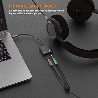 Cubilux 3.5mm Headphone Microphone Combiner, 3.5mm TRRS Male to TRS Female AUX MIC Splitter Compatible with Xbox One/360 PS4 PS5 MacBook Laptop PC Phone Computer Rode VideoMicro - color: Black, size: 3.5mm, HP+MIC