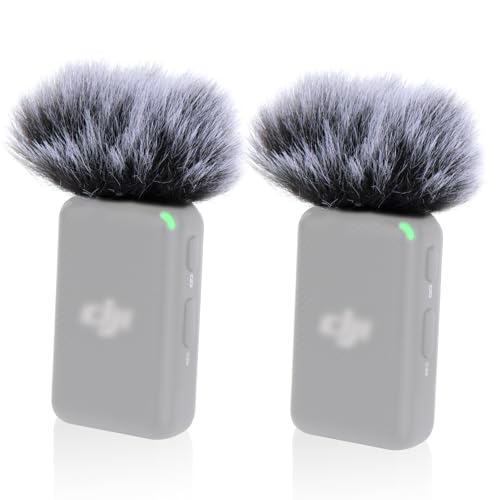 Furry Pop Filter Compatible with DJI MIC Wireless Lavalier Microphone, Windscreen Wind Muff Cover Reduce Wind Noise and Plosive Sounds by YOUSHARES (2 Pack) - color: 2Pcs Furry