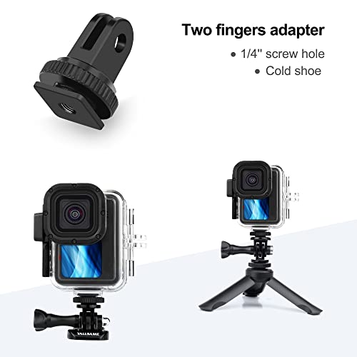 Quick Release Tripod Mount Adapter and Cold Shoe to Tripod Mount Convertor Accessories Kit for GoPro Hero 13 12 11 10 9 8 7 6 5 4 3 DJI OSMO SJCAM Xiaoyi and Most Action Cameras