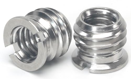 Stainless Steel 1/4"-20 Female to 3/8"-16 Male Convert Screw Adapter (2pcs, 8mm) - color: 2pcs, size: 8mm