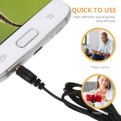 5Pcs Professional Clip-On Lavalier Microphones, Compact Black Wired Microphone Set for Live Broadcast, Phone, Camera, Teaching, Interview, and Tour Guide Use