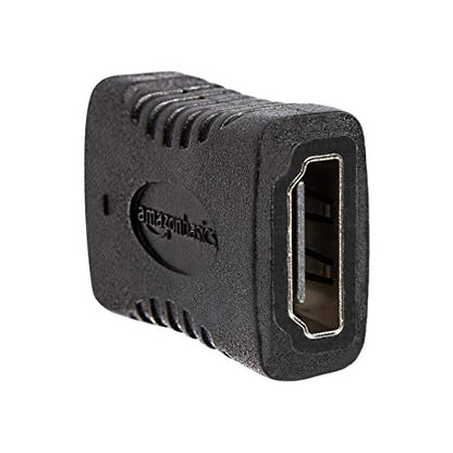 Amazon Basics HDMI Female to Female Coupler Adapter for 4K@60Hz Video (2 Pack), 29 x 22mm, Black