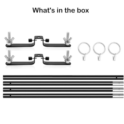 10ft/3M Background Folding Crossbar, Photography Lighting Muslin Backdrop Support Crossbar, 1 x 3m Crossbar, 2 x Mount,3 x Clip - size: 1 x Crossbar / 2 x Mount