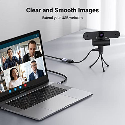 UGREEN 2 Pack USB Extension Cable (3 FT+ 3 FT), Nylon Braided Extender Compatible With Webcam, Camera, Phone, Hub, Mouse, Keyboard, Printer, Hard Drive, Headset - size: 3 FT