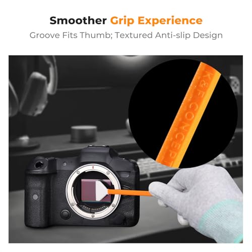 K&F CONCEPT 24mm Full Frame Sensor Cleaning Swab*10 + 20ml Sensor Cleaner, DSLR SLR Digital Camera CMOS and CCD Sensor Cleaning Swab Kits for Nikon Sony Canon Camera Clean - size: 24mm
