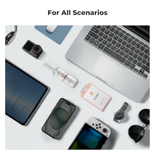 K&F CONCEPT Lens Cleaner Spray Kit | 60ML Glasses Cleaner x1 + Microfiber Cleaning Cloth x1 | Lens and Screen Cleaning Kit | Alcohol Free Eyeglasses, Camera, VR/AR Headset, and Screen Cleaning - size: Cleaner*1+Cloth*1