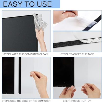 2Pcs Transparent Computer Monitor Side Panel Memo Board, Multifunctional Desktop Accessory for Office Home, Removable Display Reminder Note Board