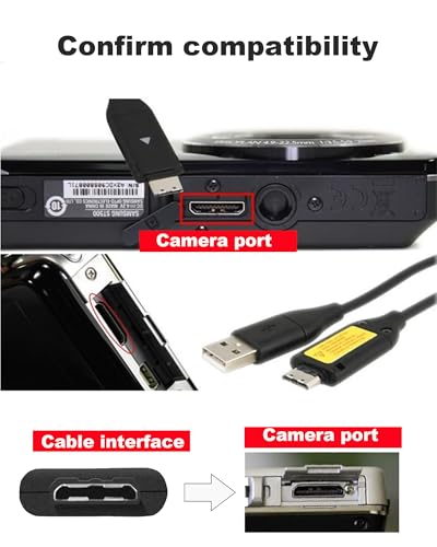 5Ft USB Cable Compatible with Samsung Camera Charger SUC-3 SUC-5 SUC-7 Compatible with L200, PL-120,P1000,TL-105,SL-420,TL-100,SH-100,ST-65,SL-201,PL-210,PL-200,TL-205,TL-100,PL-121