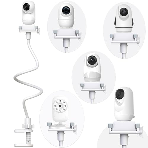 Baby Camera Monitor Mount Flexible Holder Stand Compatible with Momcozy,HelloBaby HB6550/HB65/HB66/HB6560/iFamily,Blemil,GoodBaby,OKAIDI,ANMEATE, Infant Optics Cameras and with 1/4" Baby Cameras Stand - size: 1 Count (Pack of 1)
