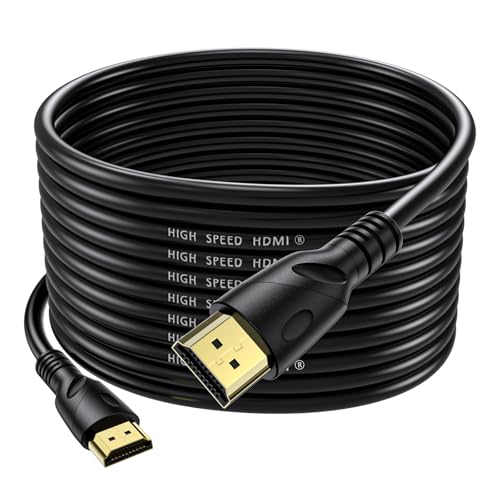 4K HDMI Cable 50ft Ultra High Speed HDMI 2.0 Cables 18gbps Gold Plated Connector Ethernet Audio Return Video 4K 60Hz/2K 30Hz FullHD1080p 3D for Xbox Arc Laptop PS3 PS4 PS9 PC HDTV etc - size: 50FT