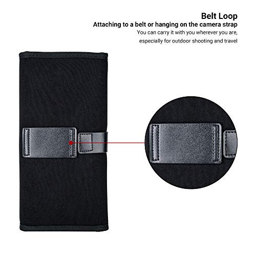 JJC 8 Pockets Lens Filter Case for Circular or Square Filters, Folding Filter Pouch Wallet Holder Case up to 82mm