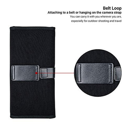 JJC 8 Pockets Lens Filter Case for Circular or Square Filters, Folding Filter Pouch Wallet Holder Case up to 82mm
