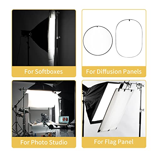 Meking Diffusion Fabric Light Silk White Seamless Nylon 4.3 x 1.8 Yard /4 x 1.7M Foldable Diffusion Sheet for Light Tent, Strobe Light, Lighting Light Modifier and Other Photographic Equipment - size: 4 Yard x 67 Inch