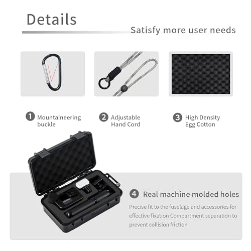 Hard Case for Gopro Hero 13/12/11/10/9 Media Mod/Volta/Light Mod,Wasterproof Organizer Travel Storage Case for Go pro Hero for dji osmo action 6 5 with 2 Batteries Accessories