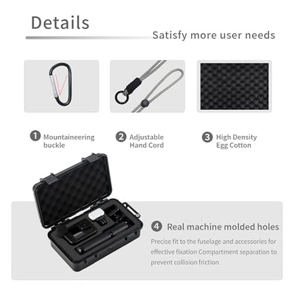 Hard Case for Gopro Hero 13/12/11/10/9 Media Mod/Volta/Light Mod,Wasterproof Organizer Travel Storage Case for Go pro Hero for dji osmo action 6 5 with 2 Batteries Accessories