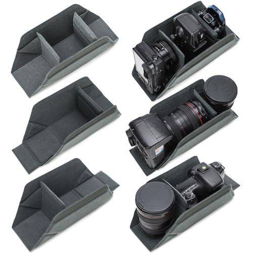 Shockproof Camera Storage Bag Removable Padded Insert Flexible Compartments Foldable Design Equipment Protecting