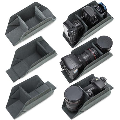 Shockproof Camera Storage Bag Removable Padded Insert Flexible Compartments Foldable Design Equipment Protecting