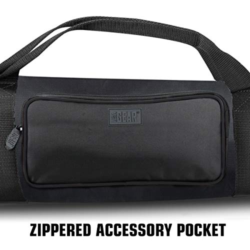 USA Gear Padded Tripod Case Bag - Holds Tripods from 21 to 35 inches - Adjustable Size Extension, Storage Pocket and Shoulder Strap for Professional Camera Accessories and Photo Carrying Needs