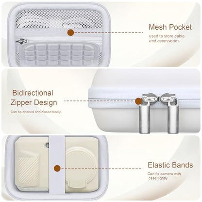 Case for Kodak PIXPRO FZ45 Digital Camera (Hard Case + Soft Silicone Cover) | Kodak PIXPRO FZ45 Digital Camera Hard Carrying Case and Soft Silicone Protective Case with Removable Lens Cover, White - color: White
