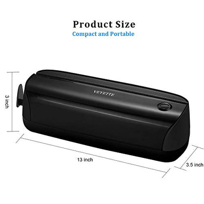 Electric 3 Hole Paper Punch, VEYETTE Paper Puncher with Adapter for Office School Studio, 20 Sheet Capacity, AC or Battery Black - color: Black