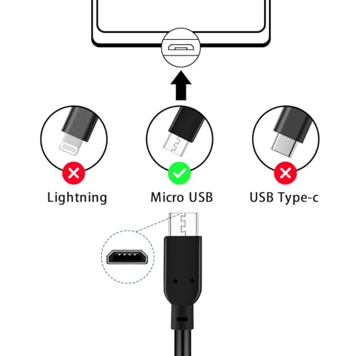 5v 1a power cord 5v-1a adapter micro usb cable 5v1a charger 5v/1a power supply micro usb charger with wall plug 5v 1000ma microusb 5 volt 1 amp 5 watt fo radio/electric toothbrush/PointReading pen/Toy - color: black+micro usb cable